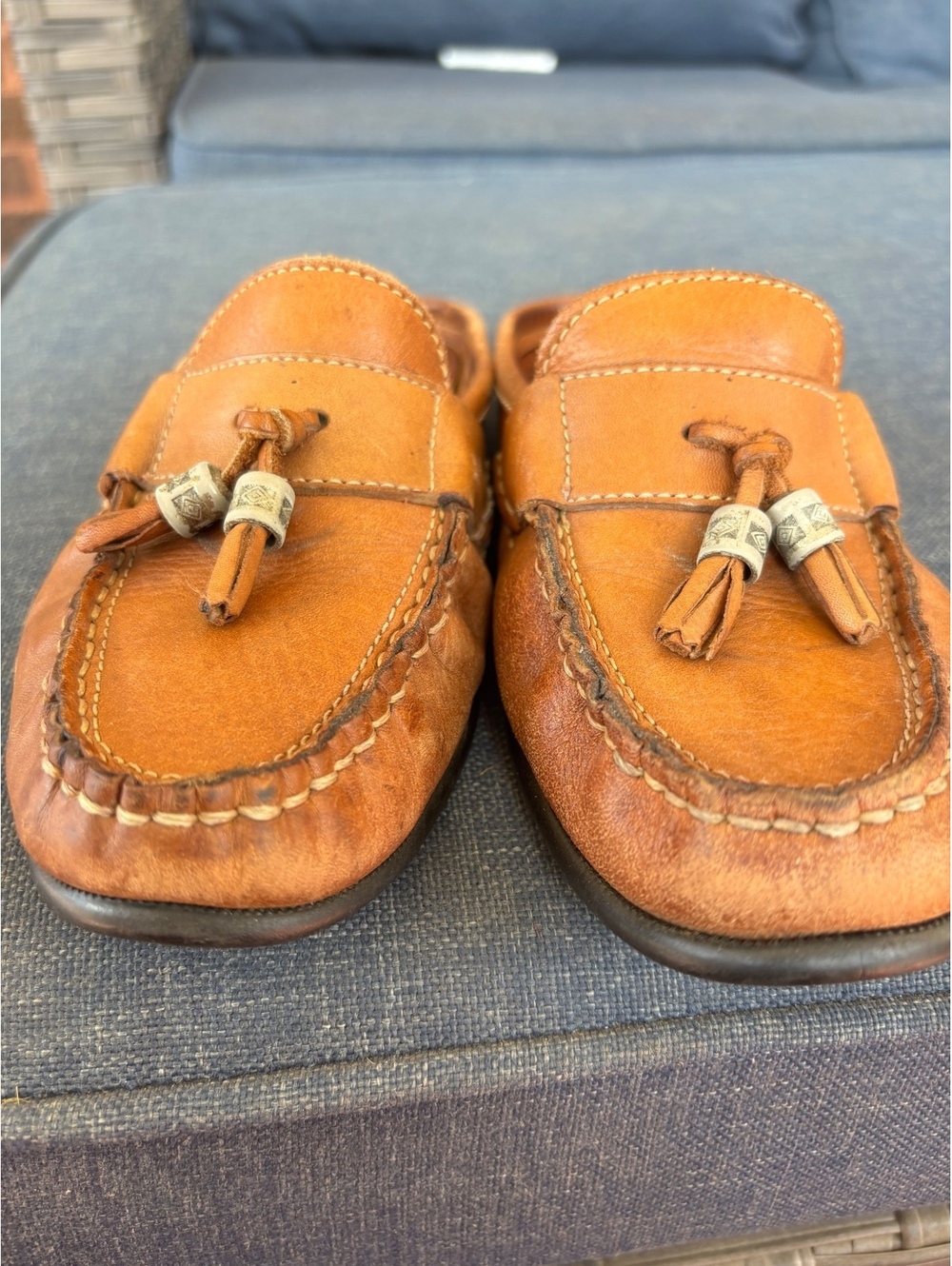 Duck Head Brown Leather Slip on Loafers Women Size 6